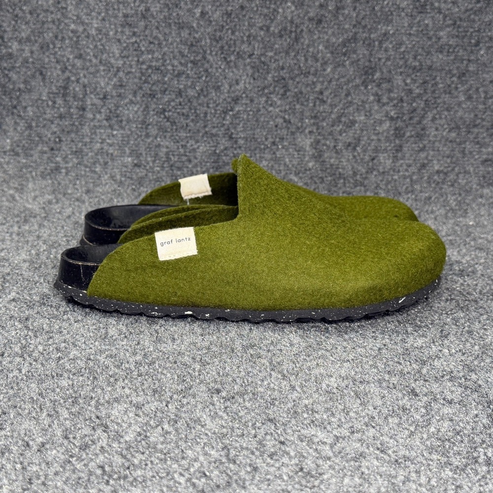 Graf Lantz Haus Merino Wool Clog Women's Green Comfort Casual Slip On Shoes